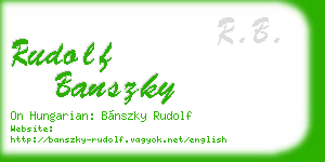 rudolf banszky business card